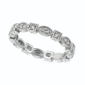 0.35 Carat Natural Diamond Stackable Ring 14K